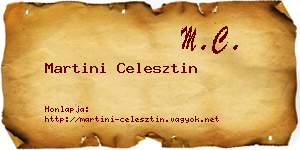 Martini Celesztin névjegykártya